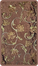 ткань для штор цветочный узор на коричневом фоне