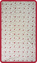 полотно ткани с красными цветочками и золотыми листиками