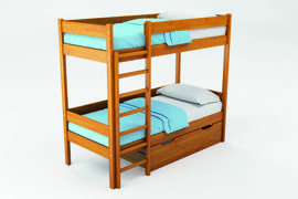 Кровать "Двухъярусная" детская деревянная (без ящика)