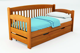 Ліжко дерев'яне еко* «Ретро-7» без шухляди 