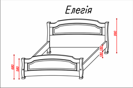 Ліжко дерев'яне "Елегія"