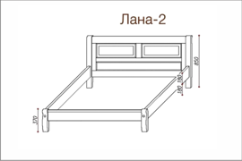 Кровать деревянная "Лана-2"